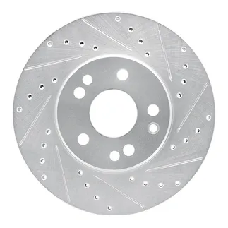 R1 Concepts EDZ-63031R Brake Rotor Drilled and Slotted Silver
